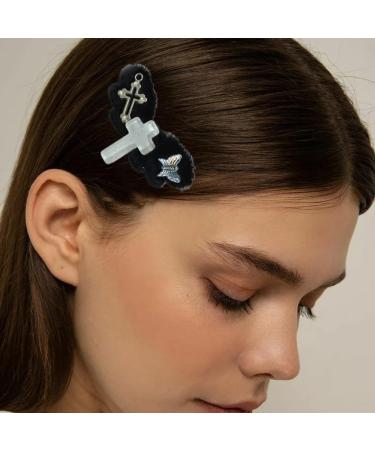 hgnxa Furry Hairpin 2000s Style Side Clip Hair Clip Elaborate y Subculture Style Wing Subculture Balletcore - Buy Online on GoSupps.com