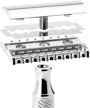 M HLE Traditional Safety Razor Grande | Open Comb | Longer Handle & Sample Blade - Perfect for International Shipping - Buy Online on GoSupps.com