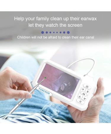 YUNCHUN Screen Endoscope - 1MP 3.9mm Camera 4.3" IPS Digital Otoscope for Ear Wax Removal 1920x1080P Rechargeable 2600mAh Battery - Buy Online on GoSupps.com