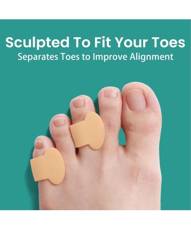Welnove Gel Toe Separators - Small Toe Pillows & Sleeves for Friction Relief (8 Pack Beige) - International Shipping Available - Buy Online on GoSupps.com