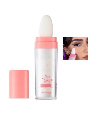 Body Glitter Powder Highlighter Powder with Sponge Head Brightens Makeup for Face Hair Nails Body Cosmetic (01 White Moonbeam)