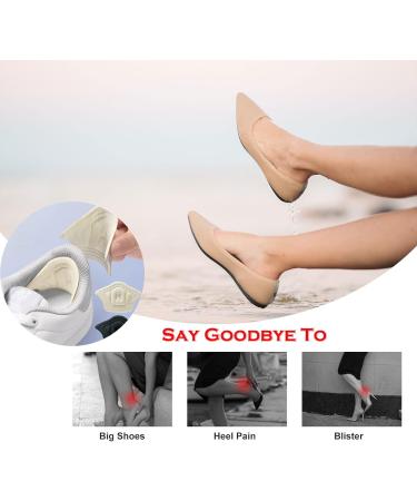 4 Pairs Self-Adhesive Heel Cushions for Big Shoes - Foot Care Heel Pads Friction Protection Inserts in White & Black - Buy Online on GoSupps.com