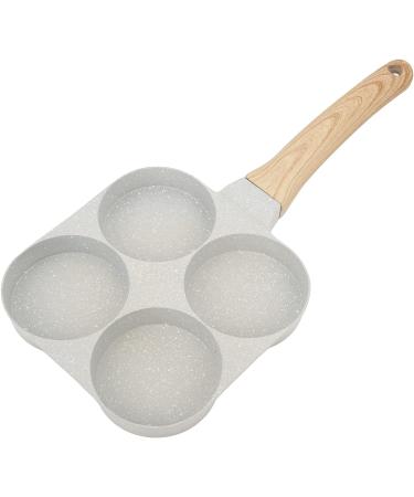 Qyebavge 4 Hole Nonstick Egg Hamburger Frying Pan Mini 4-Cup Omelette Pan with Handle for Universal Flat Bottom Induction Cooker - Buy Online on GoSupps.com