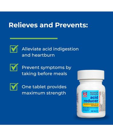 Rite Aid Acid Reducer Maximum Strength Famotidine Tablets 20mg - 170 Count | Heartburn Relief & Acid Reflux Treatment - Buy Online on GoSupps.com