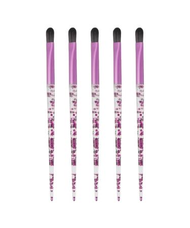 5pcs Soft Hair Eyeshadow Brush Portable Glitter Handle Eye Makeup Brush for Concealer Foundation