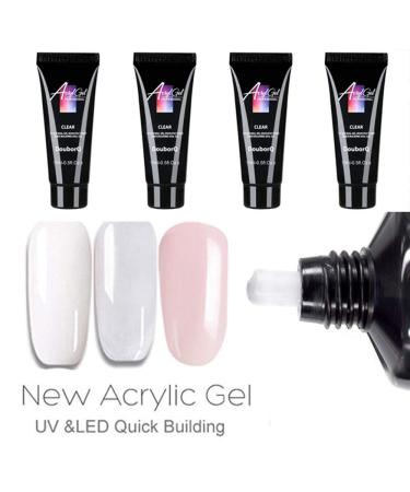 Anself Poly Gel Builder Set - Complete Nail Extension Kit with 48 Quick Building Form Tips & LED UV Lamp - Perfect for Home Use & Professional Nail Art - Buy Online on GoSupps.com