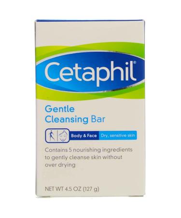 Cetaphil Gentle Cleansing Bar for Dry/Sensitive Skin 4.50 oz