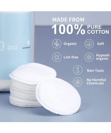 MSQ Cotton Rounds - 300 Count Makeup Remover Pads | 100% Pure Cotton Facial Cleansing Pads - Lint-Free - Buy Online on GoSupps.com