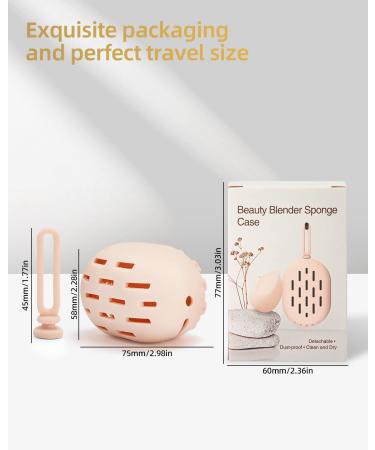 Annaove Makeup Sponge Holder - Silicone Beauty Blender Case for Travel, Multifunctional and Portable with Clean and Hang Feature (Light Beige) - Buy Online on GoSupps.com