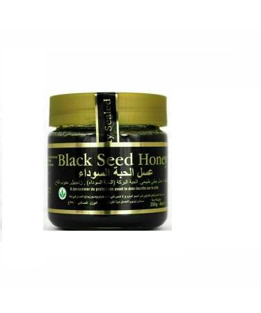 Mr. Gadget's Solutions Black Seed Honey Pure Mountain Honey with Black Pollen Seed Nigella Sativa (1 x 250g)