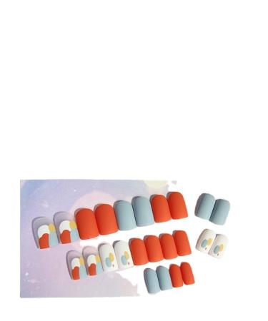 Chtom Wearing a Nail Product Fake Finger Nail Mask Meta Tablet Nail Patch Set Finger Detachable Tab (Color : 47)