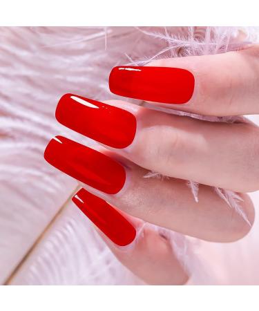 Mobray 60g Red Poly Nail Extension Gel | Builder Gel for Nail Art | Salon Quality Hard Gel for DIY Nail Design - Buy Online on GoSupps.com