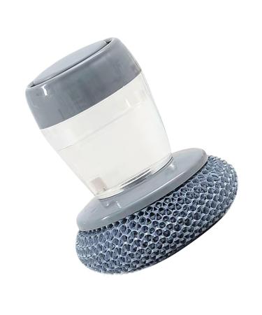 Kitchen Cleaning Brush with Detergent Dispenser NonScratch Scrubbers for Pots and Pans Long Last Dishwashing Tool