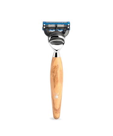 M HLE Nassrasierer - Kosmo Serie - compatible with Gillette-Klingen - Olivenholz - Buy Online on GoSupps.com