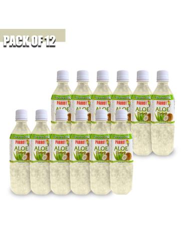 Parrot Brand Aloe Vera Juice Drink Coconut Flavor 500mL 16.9 Ounce (Pack of 10) Aloe Coconut - Buy Online on GoSupps.com