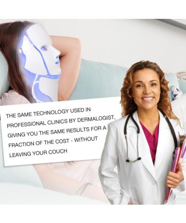 LED Face Mask Light Therapy - 7 Colors for Wrinkles & Acne | Red & Blue Light Perfect Gifts for Women & Family - Buy Online on GoSupps.com