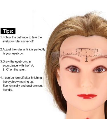 50pcs Eyebrow Ruler Stencil Disposable Eyebrow Ruler Sticker Eyebrow Shaping Tools for Makeup Measurement - Eyebrow Microblading Supplies - Buy Online on GoSupps.com