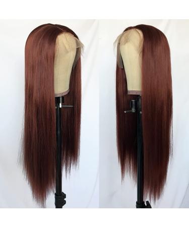 QD-Tizer 22 Reddish Brown Lace Front Wig - Long Straight, Heat Resistant, Glueless for Fashion - Buy Online on GoSupps.com