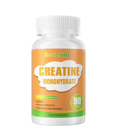 Creatine Monohydrate 2500mg Per Serving 90 Capsules - Gluten Free Non-GMO 90 Count (Pack of 1)