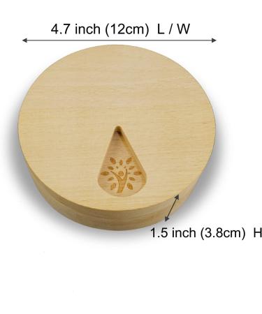 Wood Weekly Pill Organizer - Arthritis Friendly 7-Day Travel Case with Velvet Bag | Medium Compartments for Medicine & Vitamins - Buy Online on GoSupps.com