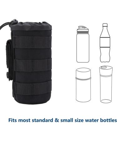 Dotacty MOLLE Bottle Pouch Holder - Tactical Water Bottle Holster for Duty Belt - Heavy Duty Sport Bottle Bag for Hiking, Climbing, Camping - Black - Buy Online on GoSupps.com