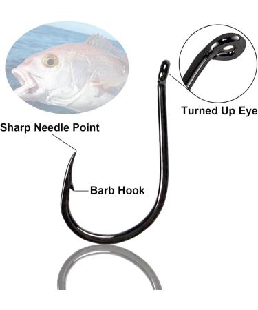 Thkfish Carbon Steel Fishing Hook Set - 500 Eyeless & Eyes Hooks in Plastic Box | 10 Sizes Fishing Accessories for International Shipping - Buy Online on GoSupps.com