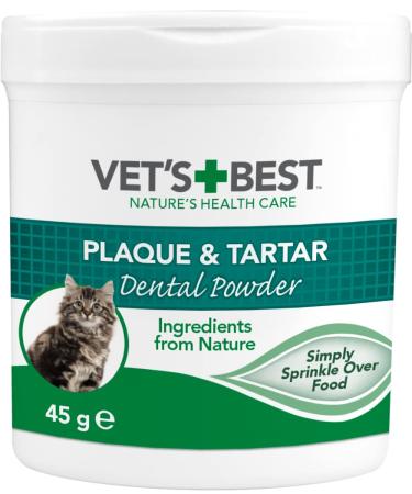 Vet's Best Natural Dental Powder for Cats | Clean Teeth and Fresh Breath - 45g - Buy Online on GoSupps.com