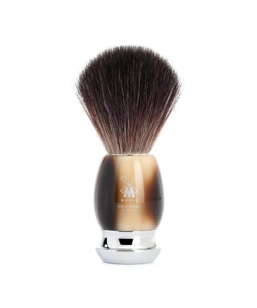 M HLE shaving brush - Vivo series - Black Fibre - precious resin horn brown