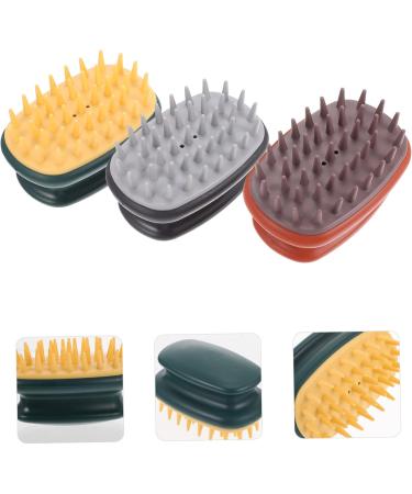 Buy Tovinanna Green Shampoo Brush Set - 3 Silicone Hair Massage Brushes for Scalp Cleaning & Shower - Portable ABS Bathroom Device - Buy Online on GoSupps.com