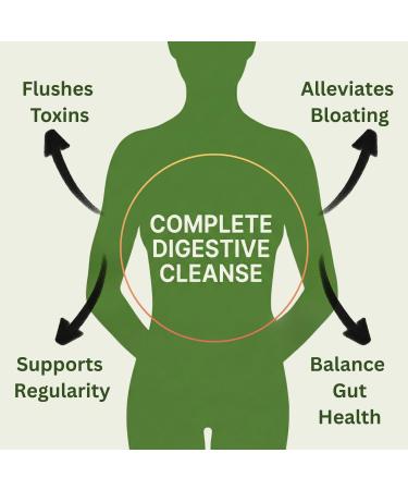 15 Day Advanced Colon Cleanse Probiotics & Natural Herbs Supports Detox & Gut Flora for Women & Men with Cascara Sagrada Psyllium Husk & Senna Leaf 30 Capsules 1-2 Daily | 15 Day Cleanse - Buy Online on GoSupps.com