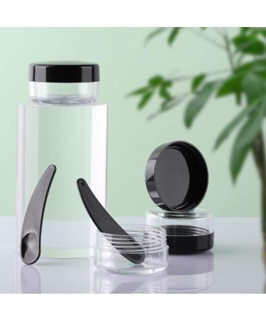 100 Pieces 20g Cream Jars with Lids, Makeup Spoon | Empty Cosmetic Containers for Lip Scrub, Samples | Black - Buy Online on GoSupps.com