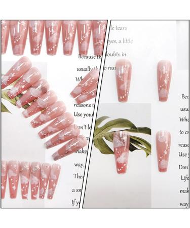 LALAFINA Cloud Nail Stickers French Nail Sticker Stickers for Nails Nail Art Sticker Nail Stickers for Nail Art Stickers Waterproof Press on Nails Long False Nails Artificial Decorate Abs - Buy Online on GoSupps.com