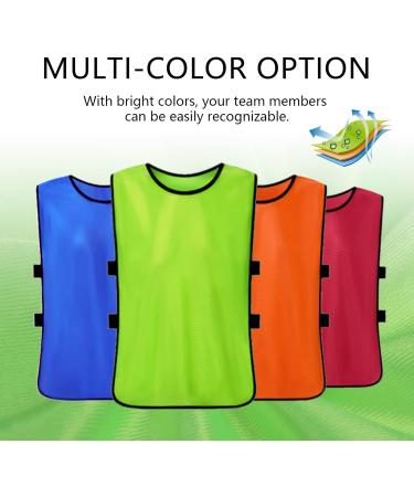 Brooman Scrimmage Training Vest 12 & 24 Pack - Soccer Practice Pinnies for Kids, Youth, and Adults in Lime - Large Size - Buy Online on GoSupps.com