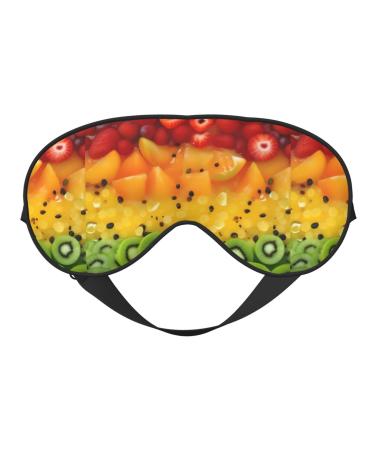 Fresh Fruit Unisex Elastic Adjustable Buckle Design Blackout Sleep Eye Mask for Home Travel Yoga Office Nap