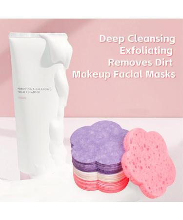 Shurzzesj Face Scrubber Pads - Gentle Cleansing Sponges for Girls | Makeup Removal Pads Flower-Shaped Facial Scrubber Sponges for Daily Life Dating - Buy Online on GoSupps.com