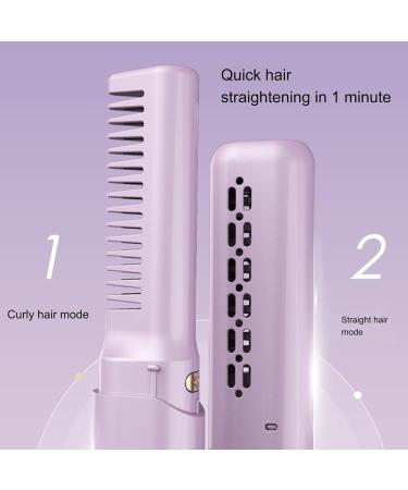 Buy Cordless Electric Hair Straightening Brush - 2-in-1 Anti-Scald Styling Tool for Men & Women Travel-Friendly - Buy Online on GoSupps.com