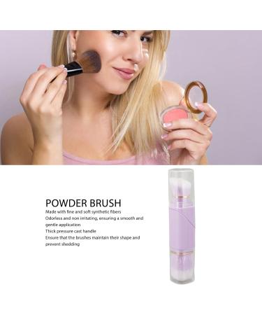 Double Head Retractable Powder Brush Ergonomic Portable Home Makeup Brush (Purple) - Buy Online on GoSupps.com