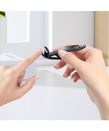 nail clippers for thick nails toe nail clippers stainless nail cutter for acrylic nails anti splash nail clippers travel home nail clippers pocket manicure Black - Buy Online on GoSupps.com