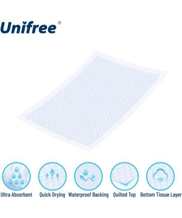 Unifree Disposable Underpads  Bed Pads  Incontinence Pad  Super Absorbent  88 Count  Blue (L 23.5x35.5 Inch) - Buy Online on GoSupps.com
