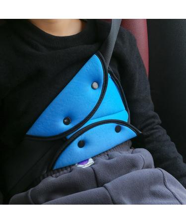 MHwan Seat Belt Pads 2Pcs - Universal Adjustable Cover for Kids - Anti Choke Comfort - Blue + Red - Buy Online on GoSupps.com