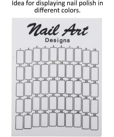 Nail Color Card Small And Exquisite Exquisite Workmanship Bright And Delicate Color Display Card for Home Salon Shop white - Buy Online on GoSupps.com