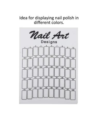 Nail Color Card & Nail Art Display - UV Gel & Polish Color Boards for Nail Studios | Premium Quality Nail Tools (White) - Buy Online on GoSupps.com