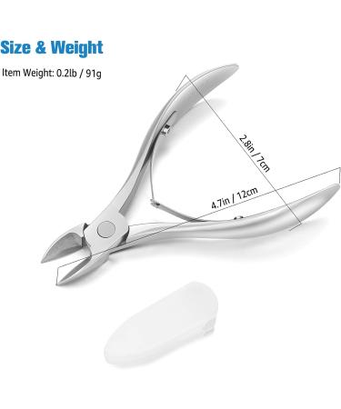 FERYES Heavy Duty Toe Nail Clippers for Thick & Ingrown Nails - Professional Podiatrist Scissors for Seniors, Women, Men - Silver Type 1 - Buy Online on GoSupps.com