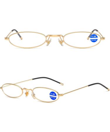 Shop Koosufa Metal Anti-Blue Light Reading Glasses | Ultra-Light Classic Design for Men & Women | Pocket Clip & Etui Included - Available in Various Magnifications - Buy Online on GoSupps.com