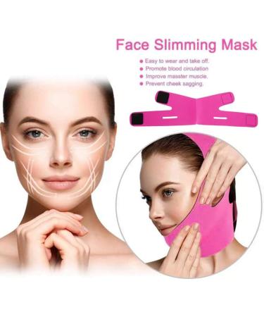 Face Slimming Strap Facial Slimming Mask Double Chin Reducer for Women Thin Neck Facelift Rose Red V Shape Mask - Buy Online on GoSupps.com