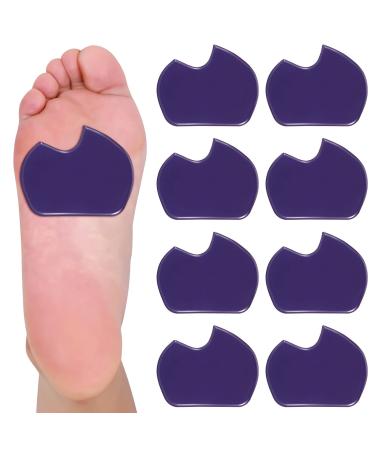 Vabean 8 Pcs Foot Pads for Dancer Forefoot Cushion Pads Metatarsal Foot Pads Gel Pads for Ball of Foot for Relieve Stress Foot Care  Purple