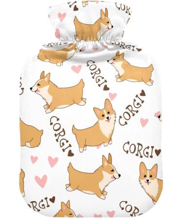Cartoon Welsh Corgi Heat Bottle with Cover | Pain Relief Hot Water Bag - 1L Warm & Cold Compress Solution - Buy Online on GoSupps.com