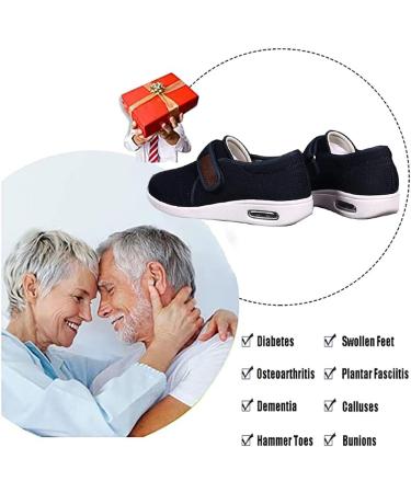 EKSED Quiteyan Diabetic Slippers for Women - Anti-Slip Breathable House Shoes - Blue Size 12 - Buy Online on GoSupps.com