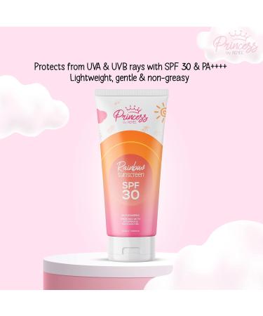 Princess RE-NEE Rainbow Sunscreen SPF 30 - Lightweight Non-Greasy UVA & UVB Protection | Enriched with Olive Carrot Seed Avocado & Vitamin E | 1.69 Fl Oz | International Shipping Available - Buy Online on GoSupps.com