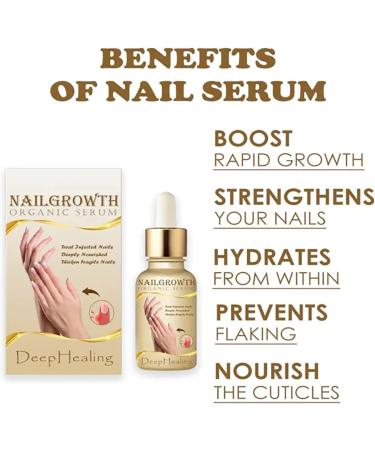 NailGrowth DeepHealing Organic Serum NailGrowth Nail Serum Reconstrux Nail Growth Nail Growth and Strengthening Serum Nail Serum for Growth and Repair for Damaged Nails (3pcs) - Buy Online on GoSupps.com